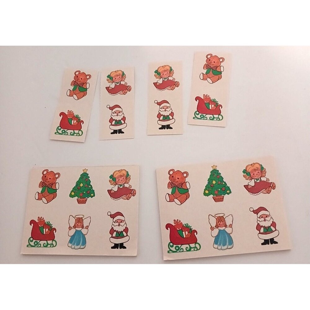 Vintage Christmas Gummed Seals Lot of 25 Lick & Stick Stickers Die Cut